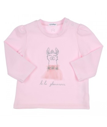 GYMP roze t-shirt met lama